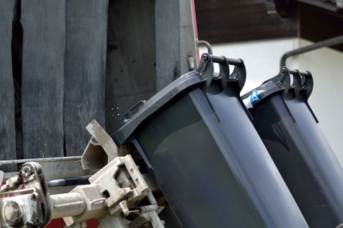 Large roll-on roll-off skip being used in Sutton